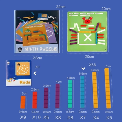 Puzzle aritmetico di legno per il pensiero logico d'apprendimento iniziale del bambino