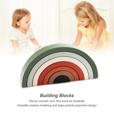 L'arcobaleno dei bambini blocca il costruttore Montessori educativo per i bambini