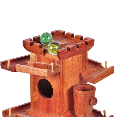 Costruzione di legno delle torri di funzionamento di marmo divertente della palla educativa per i bambini