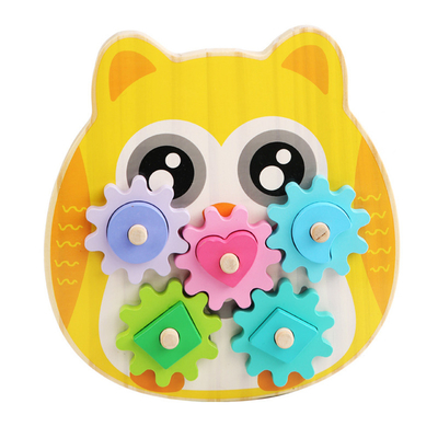 Progettazione animale di Owl Gear Block Wood Creative dell'elefante intelligente