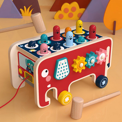 Un martello di legno di 2 magli gioca le ragazze di Burr Free For Toddler Boys