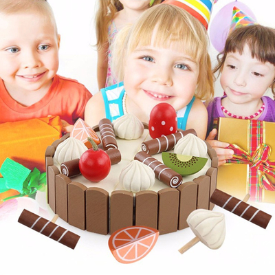 17PCS simulazione Mini Kitchen Set di legno DIY magnetico per educativo iniziale