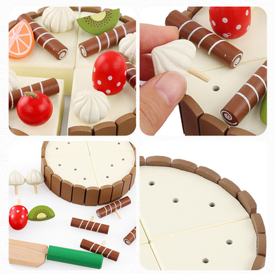 17PCS simulazione Mini Kitchen Set di legno DIY magnetico per educativo iniziale
