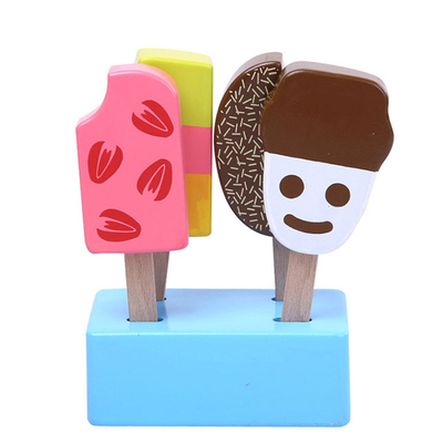 Giocattoli di legno stampati del gelato 1pc per i giocattoli prescolari del ragazzo della ragazza