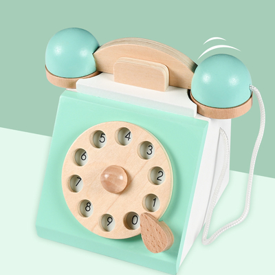 Mestieri di legno non finiti Edcuation iniziale interattivo del telefono automatico per i bambini