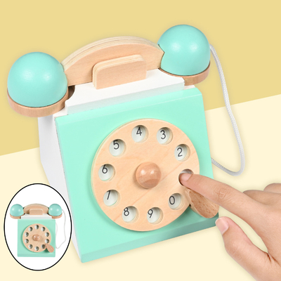 Mestieri di legno non finiti Edcuation iniziale interattivo del telefono automatico per i bambini