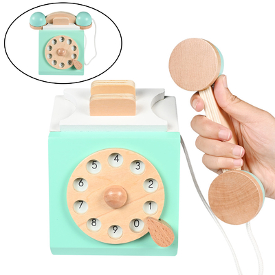 Mestieri di legno non finiti Edcuation iniziale interattivo del telefono automatico per i bambini