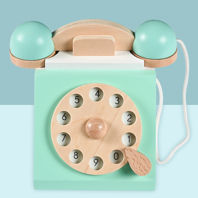 Mestieri di legno non finiti Edcuation iniziale interattivo del telefono automatico per i bambini