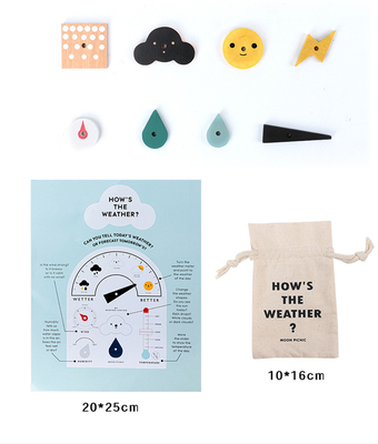 Bordo di legno di Toy Weather Forecast Holiday Calendar della stazione metereologica