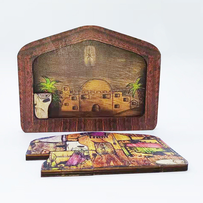 Regali di puzzle di S di Logo Wood Nativity Diy Children su misura '