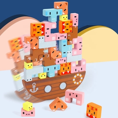 Istruzione iniziale del Montessori dei bambini dei giocattoli delle particelle elementari di legno di intelligenza