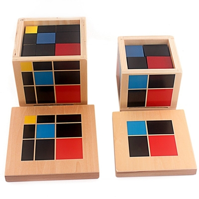 Giocattoli di legno del cubo di Montessori del cubo binomiale algebrico aritmetico del trinomio