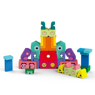 Particelle elementari di legno Montessori dell'arcobaleno dei bambini educativo