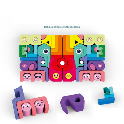 Particelle elementari di legno Montessori dell'arcobaleno dei bambini educativo
