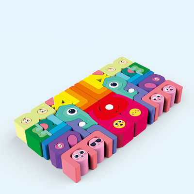Particelle elementari di legno Montessori dell'arcobaleno dei bambini educativo