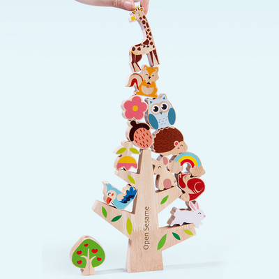 Forest Music Animal Balanced String di legno borda le particelle elementari educative