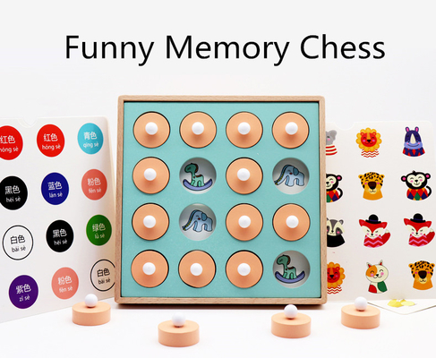 Dei bambini di memoria della partita di scacchi del gioco puzzle educativi di legno 3D presto