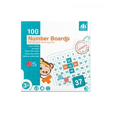 Cento numeri di pensiero matematici 1 - 100 del materiale didattico di Montessori del bordo