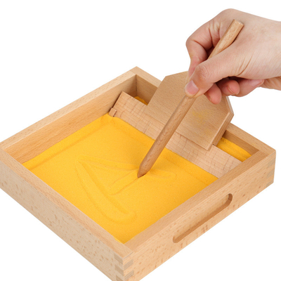 Discorso di verniciatura di Montessori del contenitore di sabbia che insegna ai giocattoli educativi