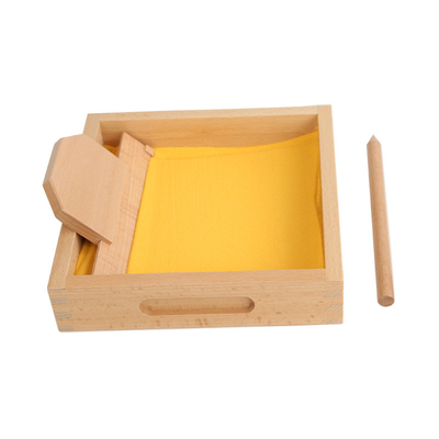 Discorso di verniciatura di Montessori del contenitore di sabbia che insegna ai giocattoli educativi