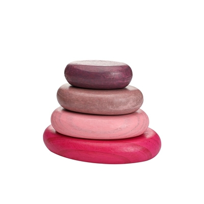 La pietra impilata arcobaleno di legno di Montessori Jenga del bambino ha equilibrato l'impilamento del BPA libero