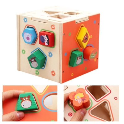 Soluzione dei problemi geometrica di legno di sviluppo di Toy Teaching Aid Baby Brain