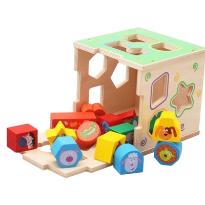 Soluzione dei problemi geometrica di legno di sviluppo di Toy Teaching Aid Baby Brain