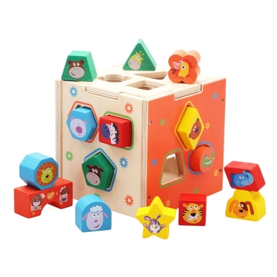 Soluzione dei problemi geometrica di legno di sviluppo di Toy Teaching Aid Baby Brain