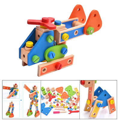 Il dado di legno della particella elementare di Montessori gioca la vite Toy Girls Boys Gift del dado