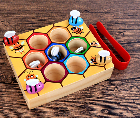 Cognizione di Toy Intelligence Catch Bee Color del bambino del gioco dell'alveare di Montessori