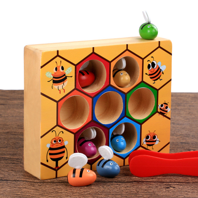 Cognizione di Toy Intelligence Catch Bee Color del bambino del gioco dell'alveare di Montessori