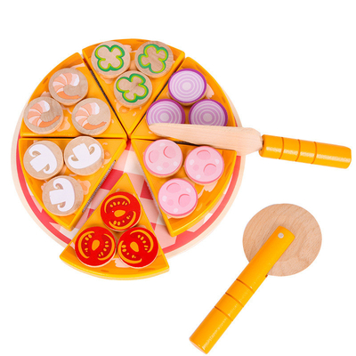 Alimento che cucina la pizza di legno Toy Fruit Vegetable With Tableware di simulazione