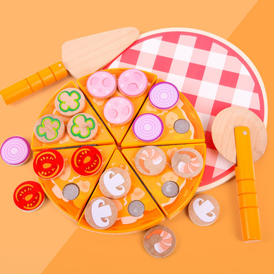 Alimento che cucina la pizza di legno Toy Fruit Vegetable With Tableware di simulazione