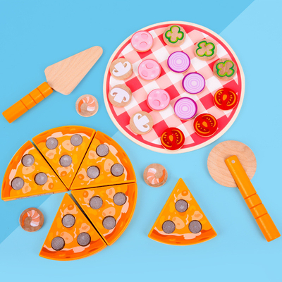 Alimento che cucina la pizza di legno Toy Fruit Vegetable With Tableware di simulazione