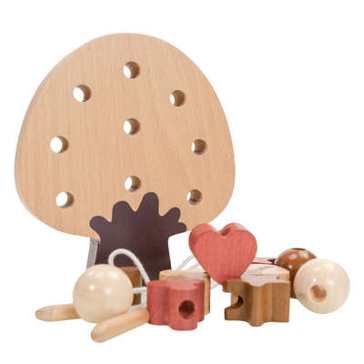 Faggio il filo di tutti i bambini di legno solidi che borda i giocattoli per i bambini di 3 anni