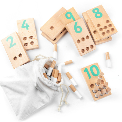 Montessori di legno Digital che impara cognizione della Digital dei bambini del bordo 1,6 del chiodo