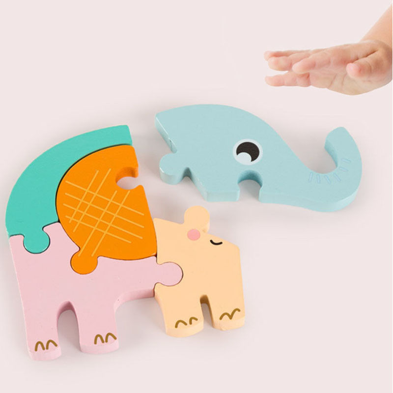 Puzzle animali di legno di Forest Wooden Block Puzzle Toys dell'equilibrio del bambino 0.9cm