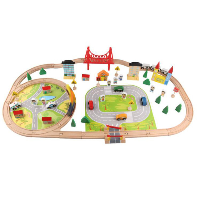 Pista di legno di Toy Competible For All Brands della strada ferrata dei bambini educativa